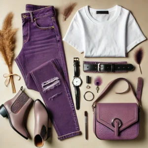 purple jeans