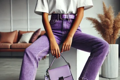 purple jeans